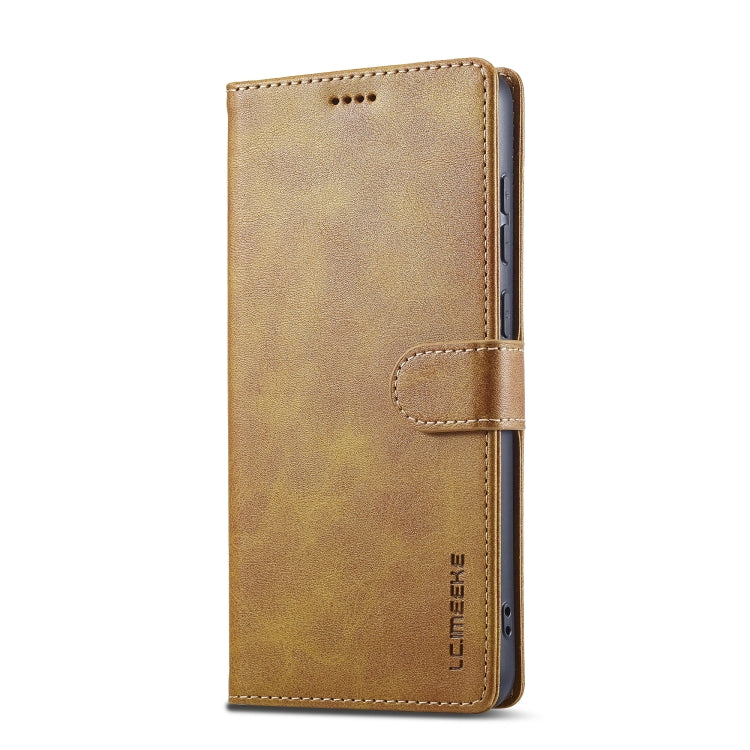 For Samsung Galaxy A05 LC.IMEEKE Calf Texture Leather Phone Case(Brown) - Galaxy S23 FE 5G Cases by LC.IMEEKE | Online Shopping UK | buy2fix