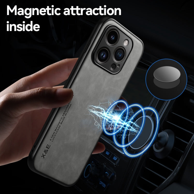 For iPhone 16 Pro Skin Feel Magnetic Leather Back Phone Case(Blue) - iPhone 16 Pro Cases by buy2fix | Online Shopping UK | buy2fix