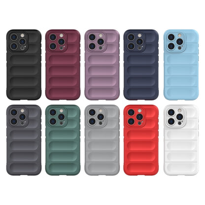 For iPhone 15 Pro Magic Shield TPU + Flannel Phone Case(Black) - iPhone 15 Pro Cases by buy2fix | Online Shopping UK | buy2fix
