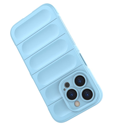 For iPhone 15 Pro Magic Shield TPU + Flannel Phone Case(Light Blue) - iPhone 15 Pro Cases by buy2fix | Online Shopping UK | buy2fix