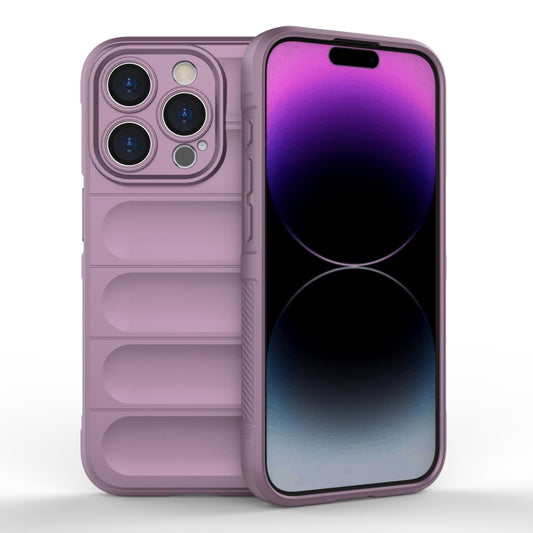 For iPhone 15 Pro Magic Shield TPU + Flannel Phone Case(Purple) - iPhone 15 Pro Cases by buy2fix | Online Shopping UK | buy2fix