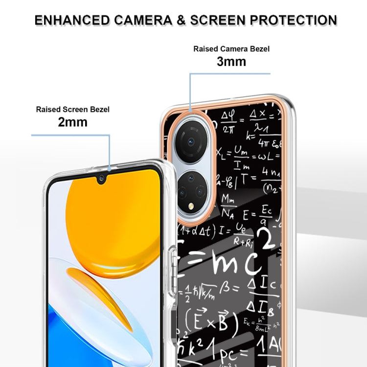 For Honor X7 Electroplating Marble Dual-side IMD Phone Case(Equation) - Honor Cases by buy2fix | Online Shopping UK | buy2fix