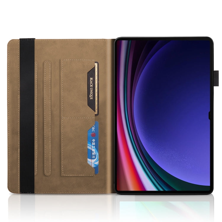 For Samsung Galaxy Tab S9 Ultra Life Tree Series Horizontal Flip Leather Tablet Case(Brown) - Galaxy Tab S9 Ultra Cases by buy2fix | Online Shopping UK | buy2fix