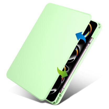 For iPad Pro 13 2024 Acrylic 360 Rotation Detachable Leather Tablet Case(Green) - iPad Pro 13 2024 Cases by buy2fix | Online Shopping UK | buy2fix