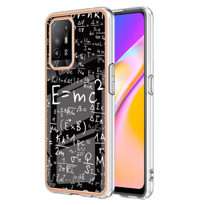 For OPPO A94 5G / A95 5G Electroplating Marble Dual-side IMD Phone Case(Equation) - OPPO Cases by buy2fix | Online Shopping UK | buy2fix