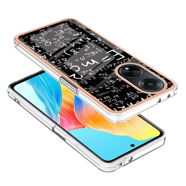 For OPPO A98 Electroplating Marble Dual-side IMD Phone Case(Equation) - OPPO Cases by buy2fix | Online Shopping UK | buy2fix