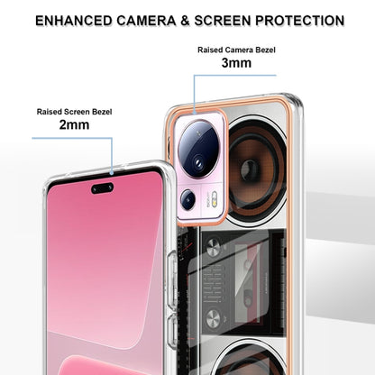 For Xiaomi 13 Lite 5G Electroplating Marble Dual-side IMD Phone Case(Retro Radio) - 13 Lite Cases by buy2fix | Online Shopping UK | buy2fix