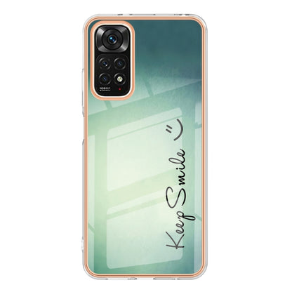 For Xiaomi Redmi Note 11s / Note 11 4G Electroplating Marble Dual-side IMD Phone Case(Smile) - Xiaomi Cases by buy2fix | Online Shopping UK | buy2fix