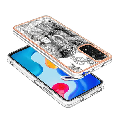 For Xiaomi Redmi Note 11s / Note 11 4G Electroplating Marble Dual-side IMD Phone Case(Totem Elephant) - Xiaomi Cases by buy2fix | Online Shopping UK | buy2fix