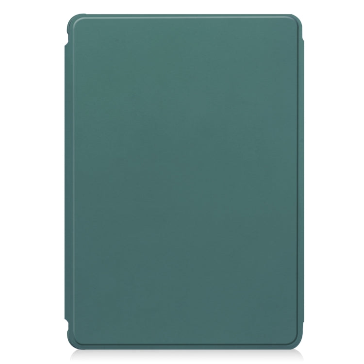 For Samsung Galaxy Tab S9 360 Rotation Transparent Smart Leather Case with Keyboard(Dark Green) - Galaxy Tab S9 Cases by buy2fix | Online Shopping UK | buy2fix