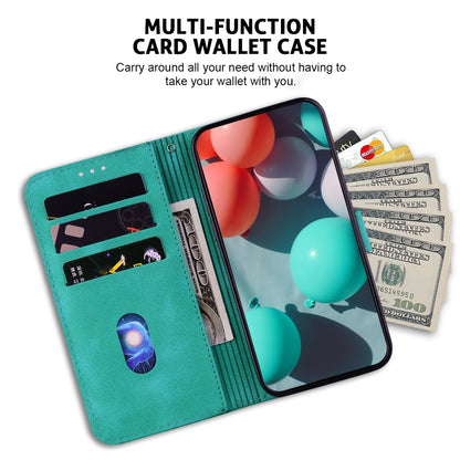 For Xiaomi Redmi Note 12 Pro+ Global 7-shaped Embossed Leather Phone Case(Green) - Xiaomi Cases by buy2fix | Online Shopping UK | buy2fix