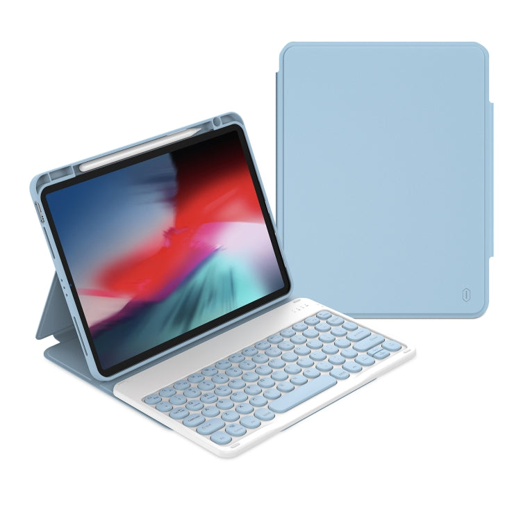 For iPad 10.2 2021 / Air 2019 WiWU Skin Feel Magnetic Detachable Keyboard Tablet Case(Blue) - For iPad Air by WIWU | Online Shopping UK | buy2fix