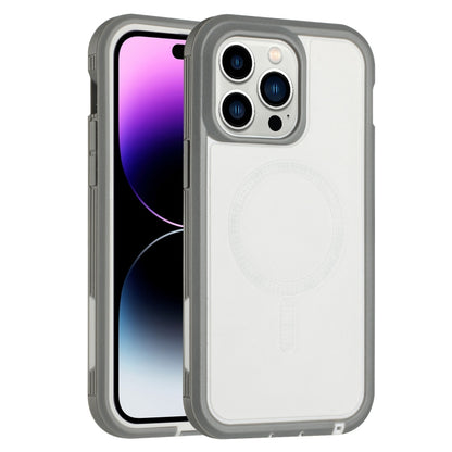 For iPhone 14 Pro Max Defender Series XT MagSafe Magnetic PC + TPU Shockproof Phone Case(White+Grey) - iPhone 14 Pro Max Cases by buy2fix | Online Shopping UK | buy2fix