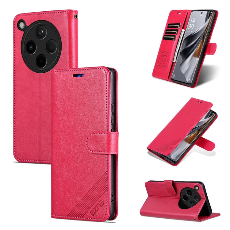 For OPPO Find X8 AZNS Sheepskin Texture Flip Leather Phone Case(Red) - Find X8 Cases by AZNS | Online Shopping UK | buy2fix