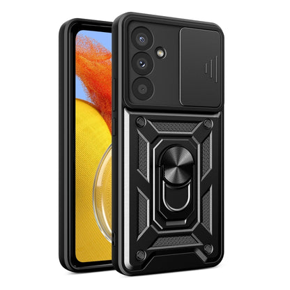 For Samsung Galaxy M14 5G Sliding Camera Cover Design TPU+PC Phone Case(Black) - Galaxy Phone Cases by buy2fix | Online Shopping UK | buy2fix