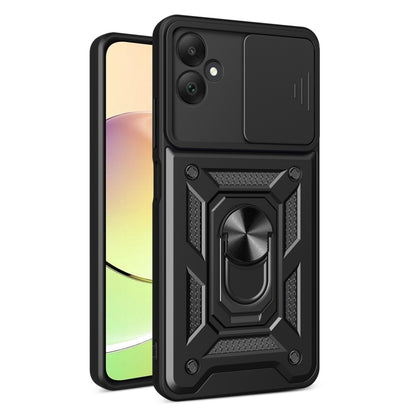 For Samsung Galaxy A05 Sliding Camera Cover Design TPU+PC Phone Case(Black) - Galaxy Phone Cases by buy2fix | Online Shopping UK | buy2fix