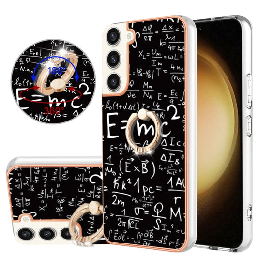 For Samsung Galaxy S23+ 5G Electroplating Dual-side IMD Phone Case with Ring Holder(Equation) - Galaxy S23+ 5G Cases by buy2fix | Online Shopping UK | buy2fix