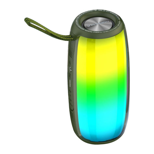 HOPESTAR P40 Pro IPX6 Waterproof RGB Light Wireless Bluetooth Speaker(Army Green) - Waterproof Speaker by HOPESTAR | Online Shopping UK | buy2fix