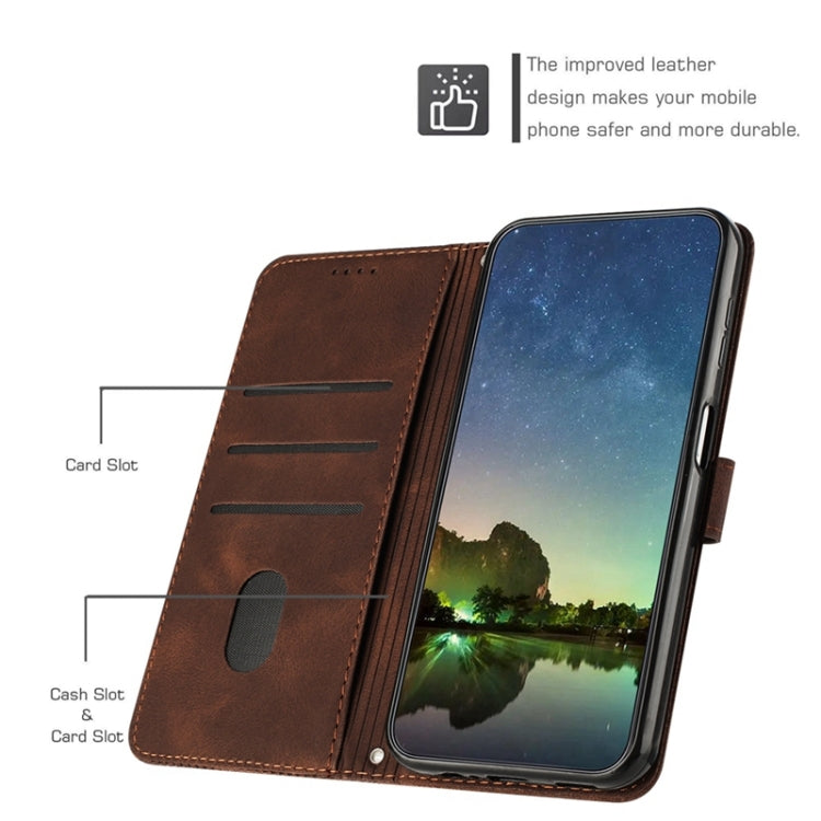 For Samsung Galaxy S21+ 5G Dream Triangle Leather Phone Case with Long Lanyard(Brown) - Galaxy S21+ 5G Cases by buy2fix | Online Shopping UK | buy2fix