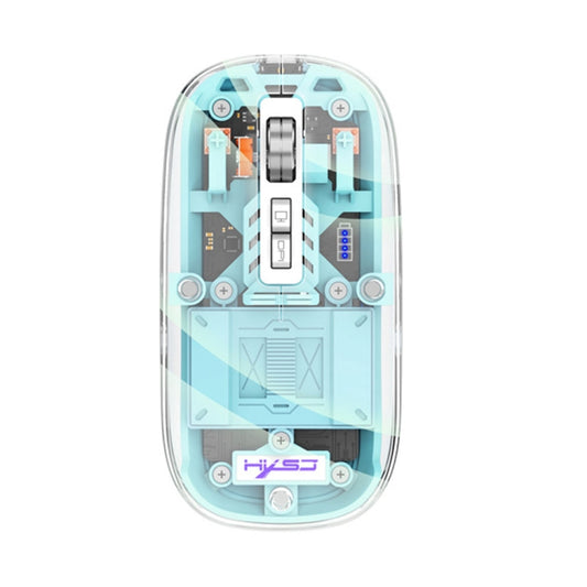 HXSJ T900 Transparent Magnet Three-mode Wireless Gaming Mouse(Blue) - Wireless Mice by HXSJ | Online Shopping UK | buy2fix