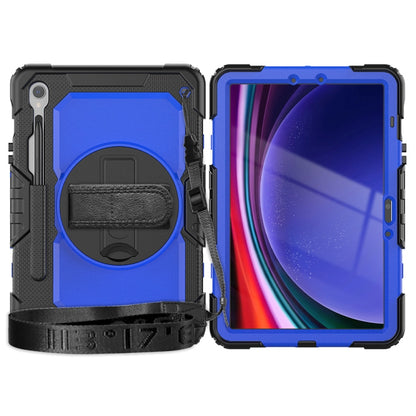 For Samsung Galaxy Tab S9 / S8 / S7 Silicone + PC Tablet Case(Black+Dark Blue) - Galaxy Tab S9 Cases by buy2fix | Online Shopping UK | buy2fix