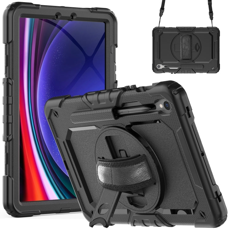 For Samsung Galaxy Tab S9 / S9 FE Silicone + PC Tablet Case(Black) - Galaxy Tab S9 Cases by buy2fix | Online Shopping UK | buy2fix