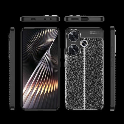 For Xiaomi Redmi Turbo 3 5G Litchi Texture Shockproof TPU Phone Case(Black) - Xiaomi Cases by buy2fix | Online Shopping UK | buy2fix