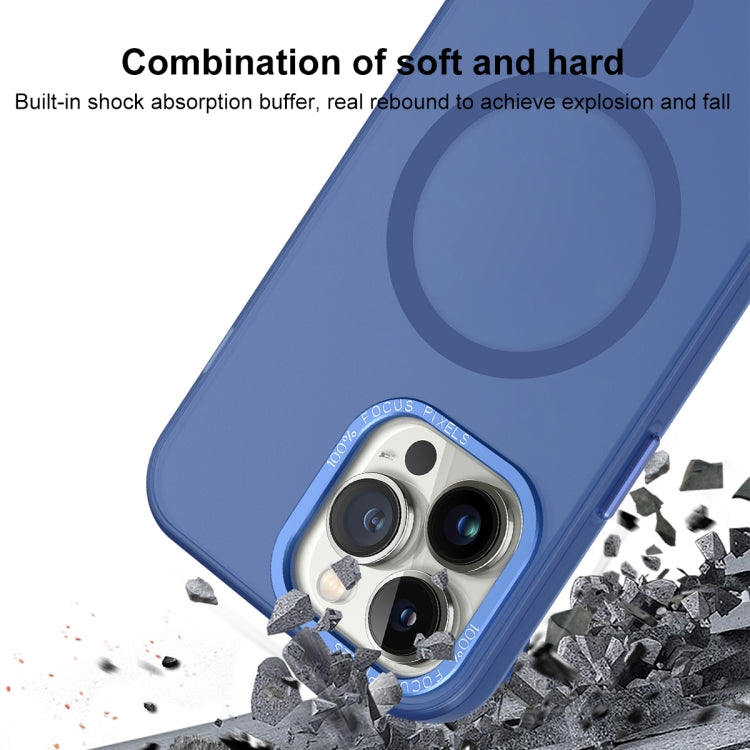 For iPhone 14 Pro Max MagSafe Frosted Translucent Mist Phone Case(Royal Blue) - iPhone 14 Pro Max Cases by buy2fix | Online Shopping UK | buy2fix