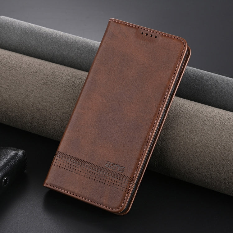 For OPPO Find X7 Ultra AZNS Magnetic Calf Texture Flip Leather Phone Case(Dark Brown) - OPPO Cases by AZNS | Online Shopping UK | buy2fix