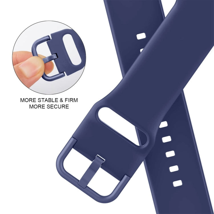 For Apple Watch Series 9 45mm Pin Buckle Silicone Watch Band(Violet Gray) - Watch Bands by buy2fix | Online Shopping UK | buy2fix