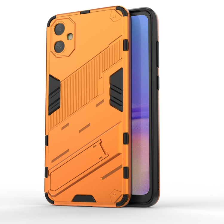 For Samsung Galaxy A05 4G Punk Armor 2 in 1 PC + TPU Shockproof Phone Case with Invisible Holder(Orange) - Galaxy Phone Cases by buy2fix | Online Shopping UK | buy2fix