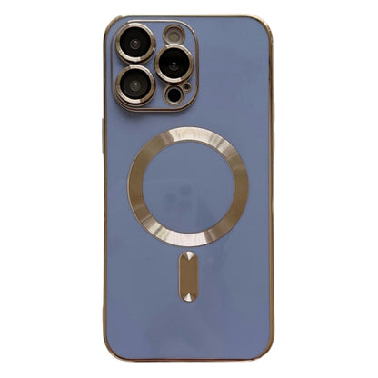 For iPhone 13 Pro Magsafe Plating TPU Phone Case with Lens Film(Light Blue) - iPhone 13 Pro Cases by buy2fix | Online Shopping UK | buy2fix