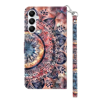 For Samsung Galaxy A15 3D Painted Leather Phone Case(Colorful Mandala) - Galaxy Phone Cases by buy2fix | Online Shopping UK | buy2fix