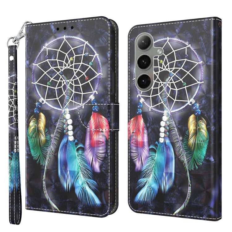 For Samsung Galaxy S24+ 5G 3D Painted Leather Phone Case(Colorful Dreamcatcher) - Galaxy S24+ 5G Cases by buy2fix | Online Shopping UK | buy2fix