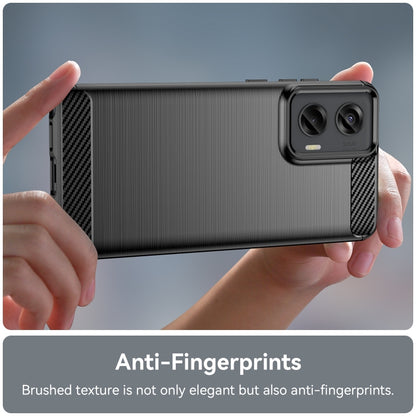 For Motorola Moto G Stylus 5G 2024 Brushed Texture Carbon Fiber TPU Phone Case(Black) - Motorola Cases by buy2fix | Online Shopping UK | buy2fix