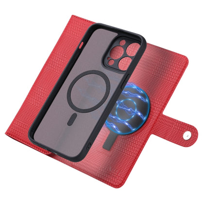 For iPhone 14 Pro ViLi GHB Series MagSafe Magnetic Zipper Leather Phone Case(Red) - iPhone 14 Pro Cases by ViLi | Online Shopping UK | buy2fix