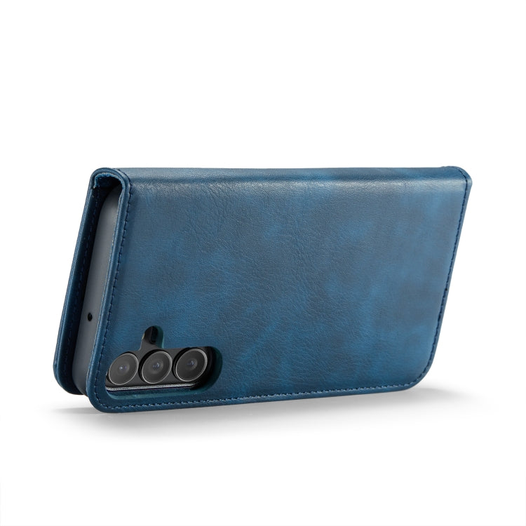 For Samsung Galaxy A15 5G / A15 4G DG.MING Crazy Horse Texture Detachable Magnetic Leather Case(Blue) - Galaxy Phone Cases by DG.MING | Online Shopping UK | buy2fix