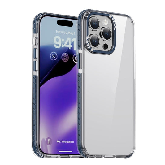 For iPhone 15 Pro Max iPAKY MT Series Transparent PC+TPU Phone Case(Blue) - iPhone 15 Pro Max Cases by iPAKY | Online Shopping UK | buy2fix