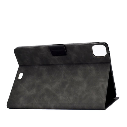 For iPad Pro 11 2024 Cowhide Texture Leather Smart Tablet Case(Grey) - iPad Pro 11 2024 Cases by buy2fix | Online Shopping UK | buy2fix