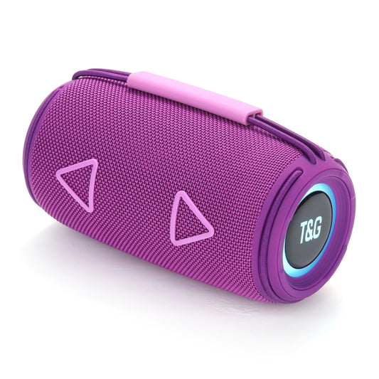 T&G TG-657 Portable Wireless 3D Stereo Subwoofer Bluetooth Speaker Support FM / LED Atmosphere Light(Purple) - Desktop Speaker by T&G | Online Shopping UK | buy2fix