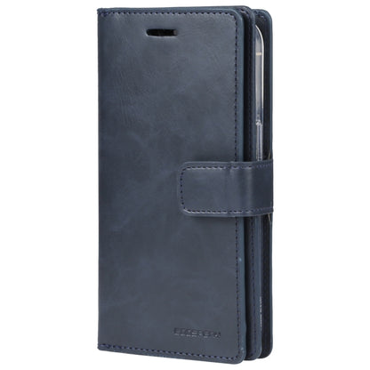 For iPhone 15 Pro Max GOOSPERY MANSOOR DIARY 9 Card Slots Leather Phone Case(Dark Blue) - iPhone 15 Pro Max Cases by GOOSPERY | Online Shopping UK | buy2fix