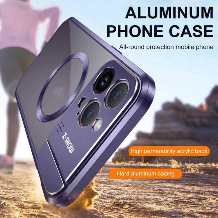 For iPhone 14 Pro Aromatherapy Holder Single-sided MagSafe Magnetic Phone Case(Purple) - iPhone 14 Pro Cases by buy2fix | Online Shopping UK | buy2fix