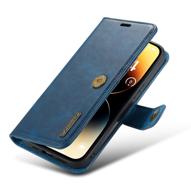 For iPhone 15 Pro Max DG.MING Crazy Horse Texture Detachable Magnetic Leather Phone Case(Blue) - iPhone 15 Pro Max Cases by DG.MING | Online Shopping UK | buy2fix