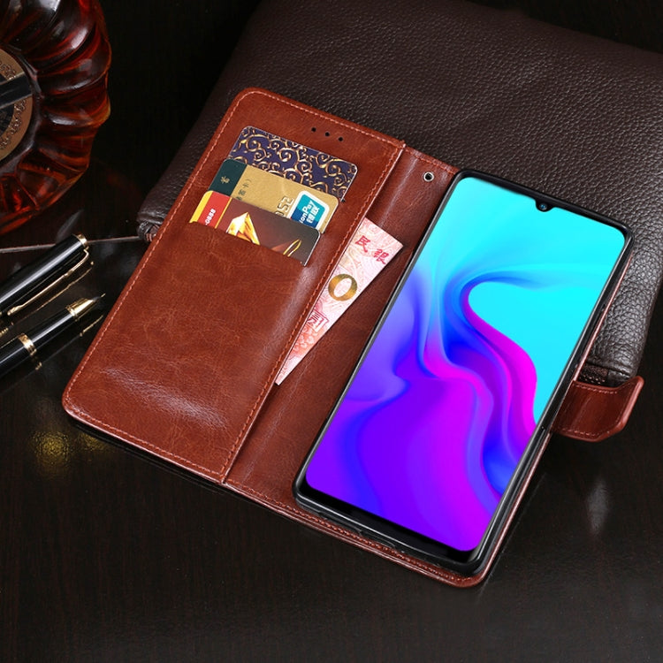For Blackview A80 idewei Crazy Horse Texture Horizontal Flip Leather Case with Holder & Card Slots & Wallet(Dark Blue) - More Brand by idewei | Online Shopping UK | buy2fix
