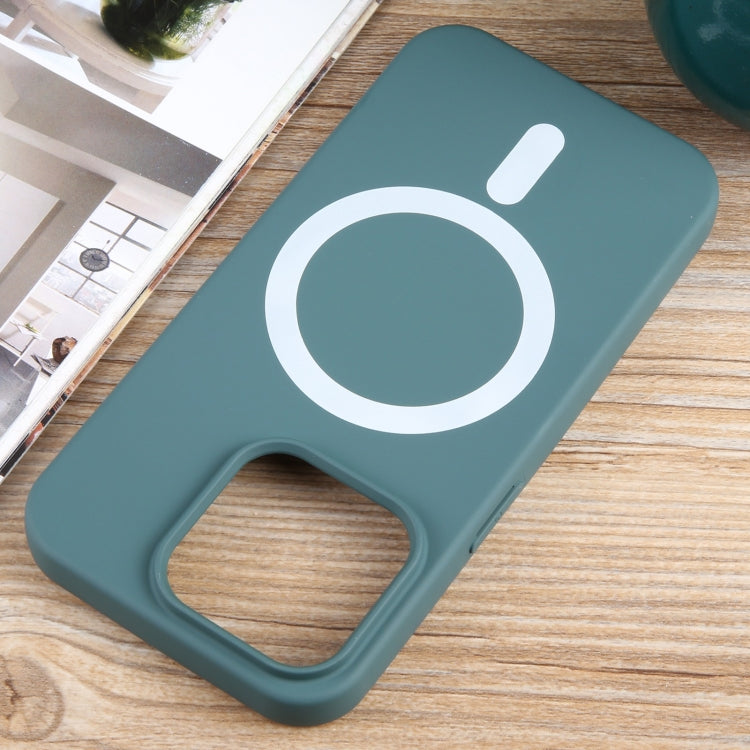 For iPhone 14 Pro Max MagSafe Liquid Silicone Phone Case(Deep Green) - iPhone 14 Pro Max Cases by buy2fix | Online Shopping UK | buy2fix