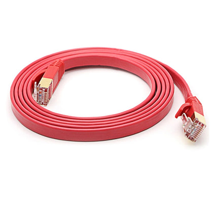 3m Gold Plated Head CAT7 High Speed 10Gbps Ultra-thin Flat Ethernet RJ45 Network LAN Cable(Red) - Lan Cable and Tools by buy2fix | Online Shopping UK | buy2fix