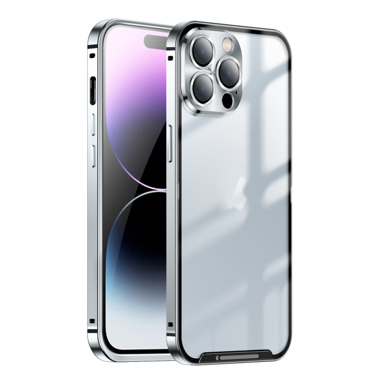 For iPhone 16 Pro Frosted Metal Phone Case(Silver) - iPhone 16 Pro Cases by buy2fix | Online Shopping UK | buy2fix