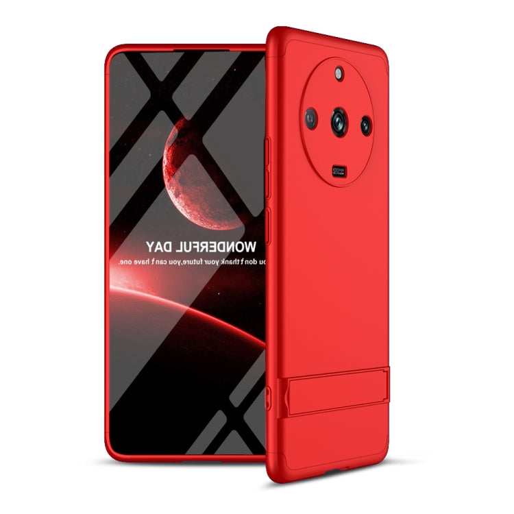 For Realme 11 Pro / 11 Pro+ GKK Three Stage Splicing Full Coverage PC Phone Case with Stand(Red) - Realme Cases by GKK | Online Shopping UK | buy2fix