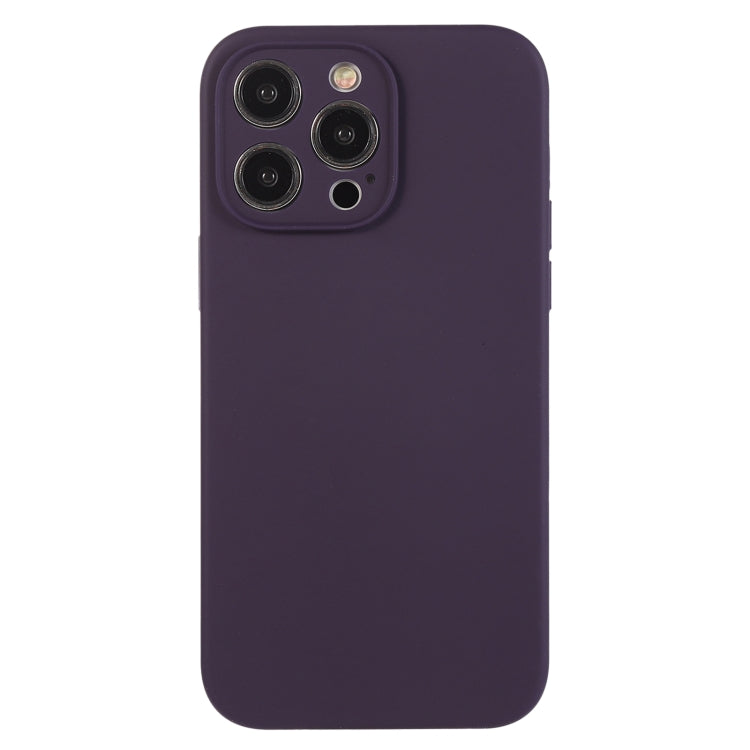 For iPhone 12 Pro Pure Color Liquid Silicone Fine Pore Phone Case(Berry Purple) - iPhone 12 / 12 Pro Cases by buy2fix | Online Shopping UK | buy2fix