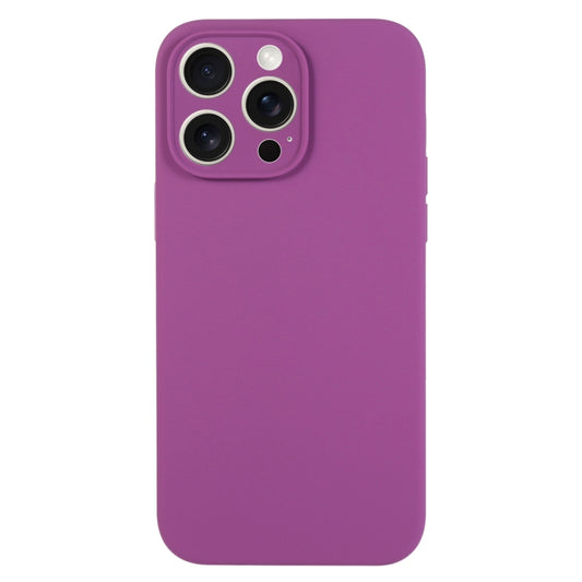 For iPhone 16 Pro Max Pure Color Liquid Silicone Fine Pore Phone Case(Grape Purple) - iPhone 16 Pro Max Cases by buy2fix | Online Shopping UK | buy2fix